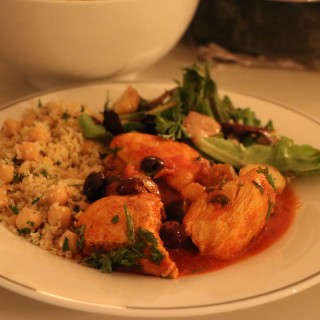 Spicy Moroccan Chicken & Eggplant Stew + Pine Nut Cous Cous
